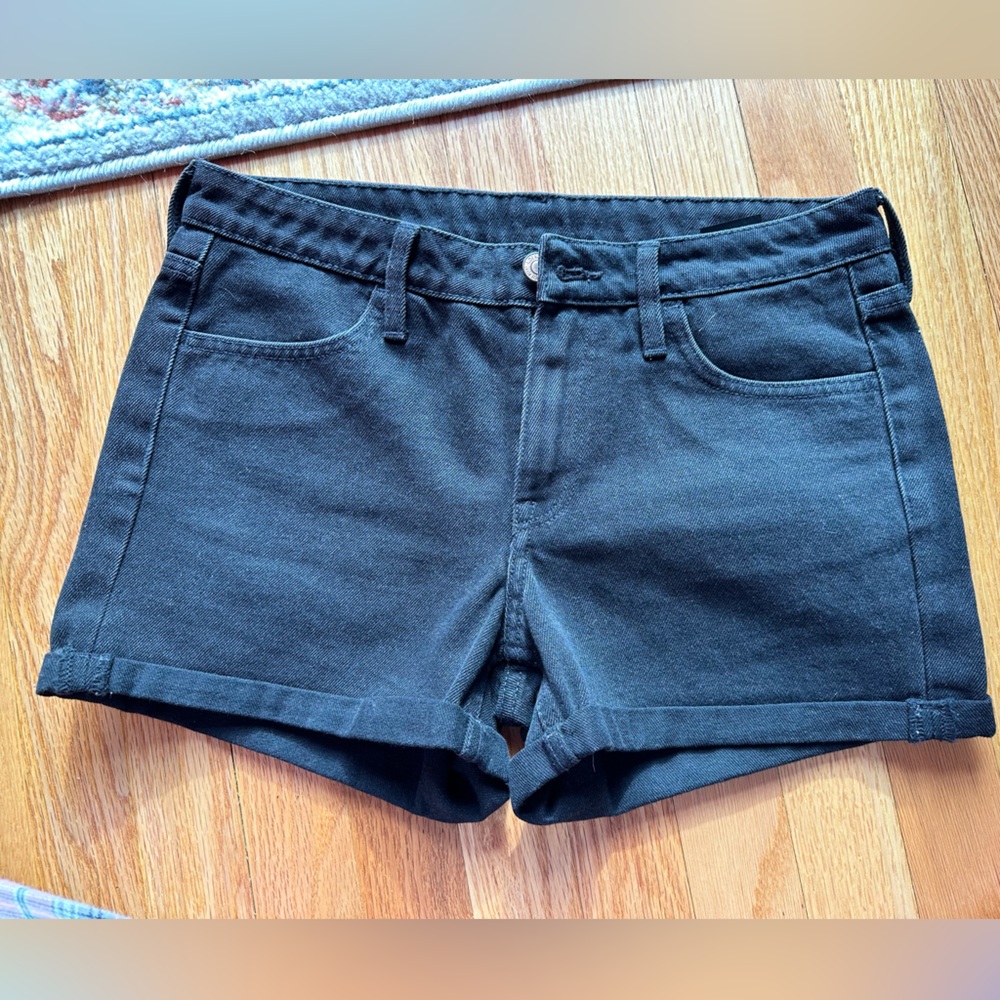 H&M black jean shorts